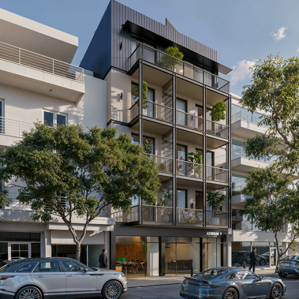 ATHINUM 9 building exterior in Pangrati, central Athens
