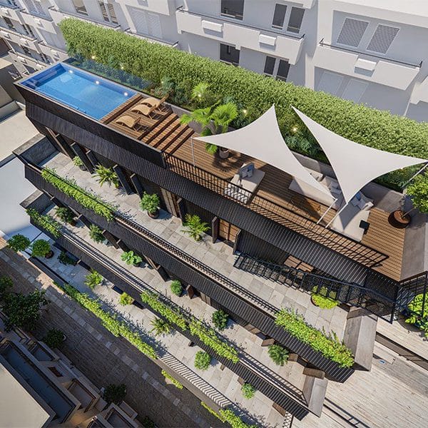 Athinum 2 Exterior facade-top view day jpg
