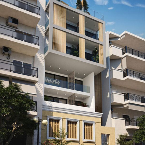 ATHINUM 4 residential building exterior in Kallimarmaro, Athens