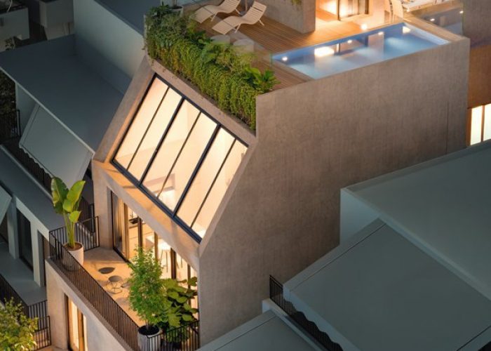 Athinum 5- Appianou 1 Top view night -penthouse