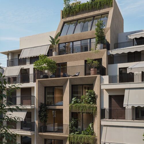 ATHINUM 5 building exterior on Appianou Street, Pangrati, Athens