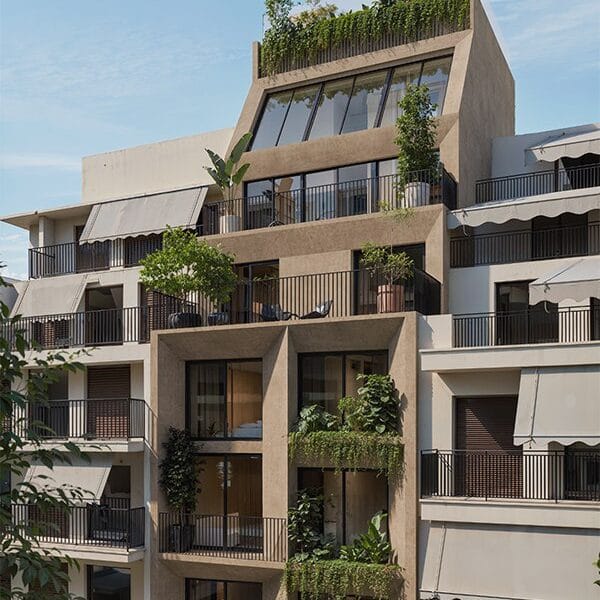 ATHINUM 5 building exterior on Appianou Street, Pangrati, Athens